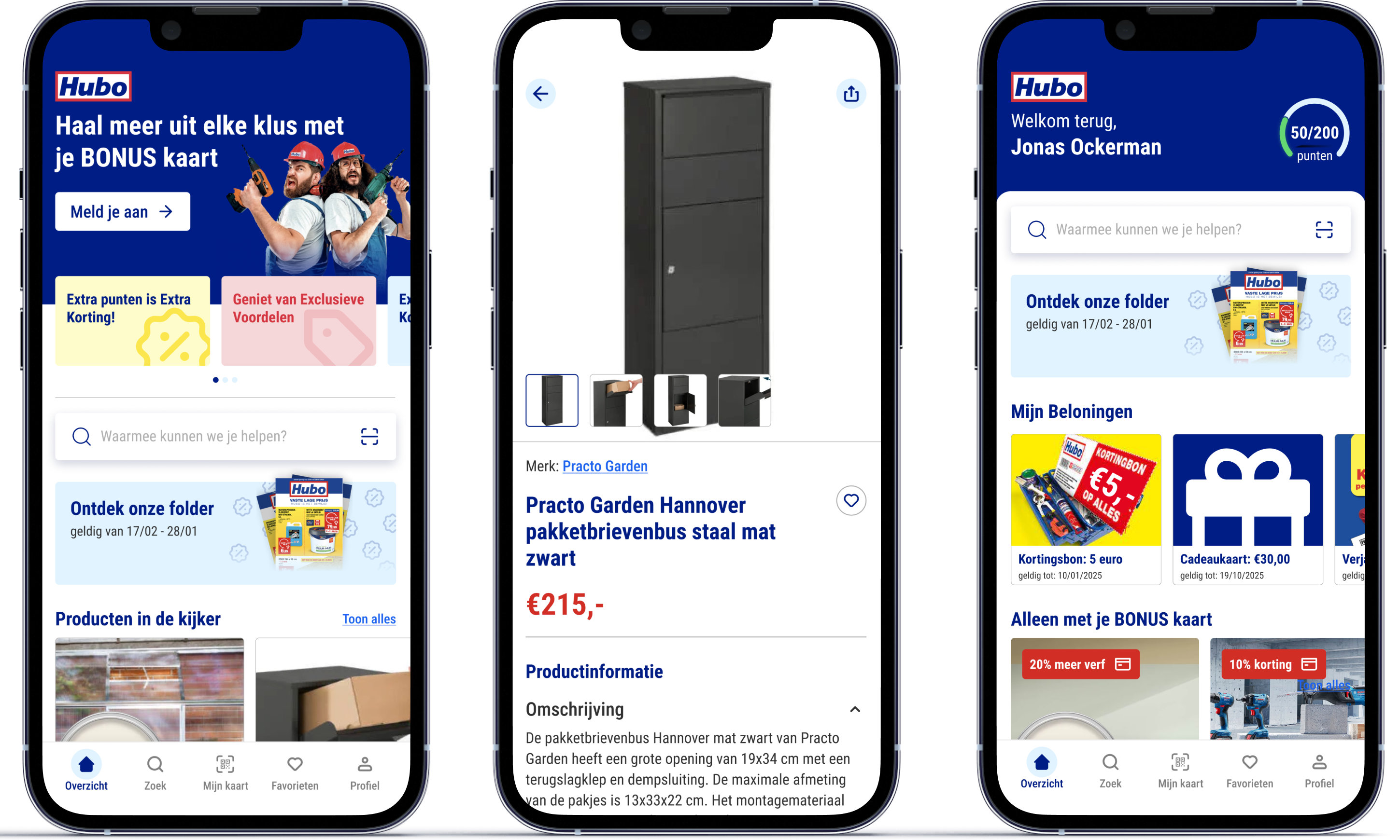 Hubo app on multiple devices showing key features