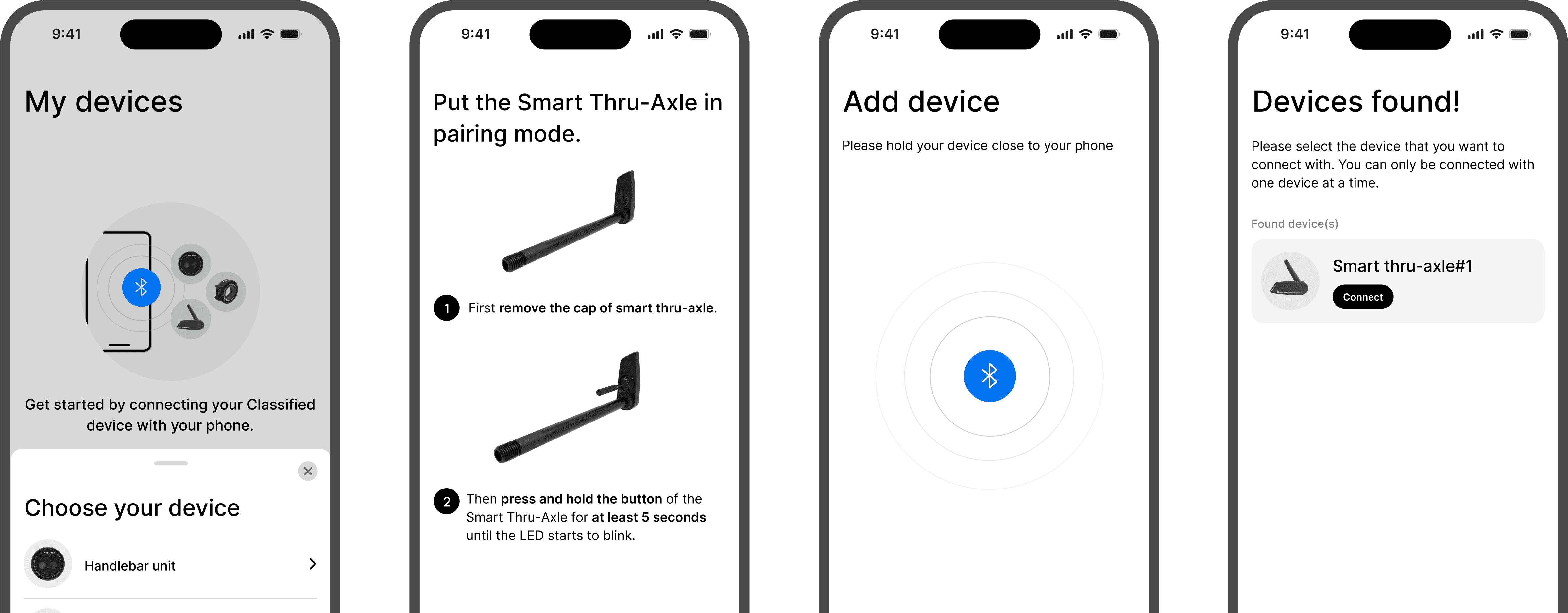 Pair devices to the app