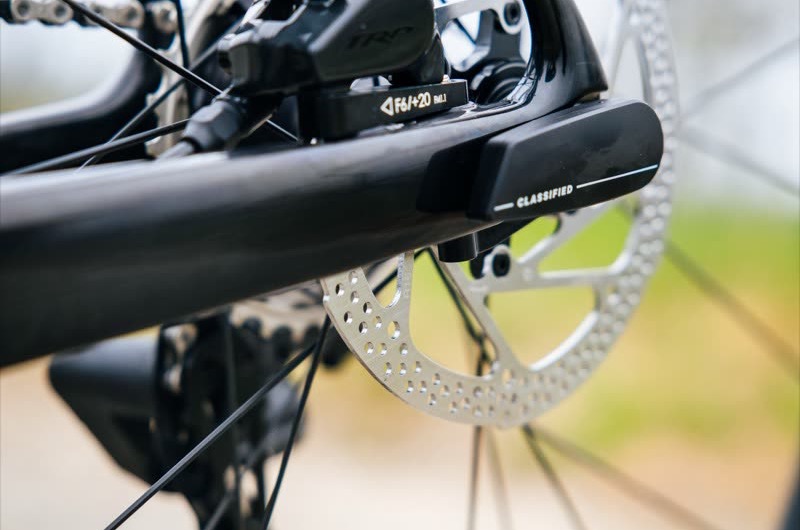 Classified Powershift Hub thru-axle with TRP rear derailleur, both brands working together